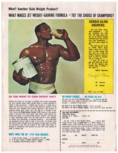 JET Weight Gain Formula was part of Dan Lurie's Supplement Line